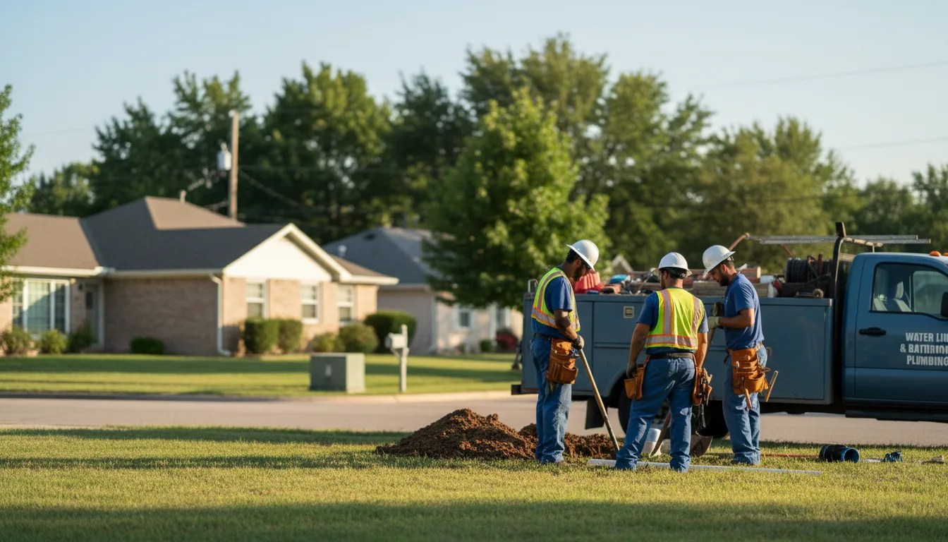 Residential water line and bathroom plumbing service in Junction City, OH